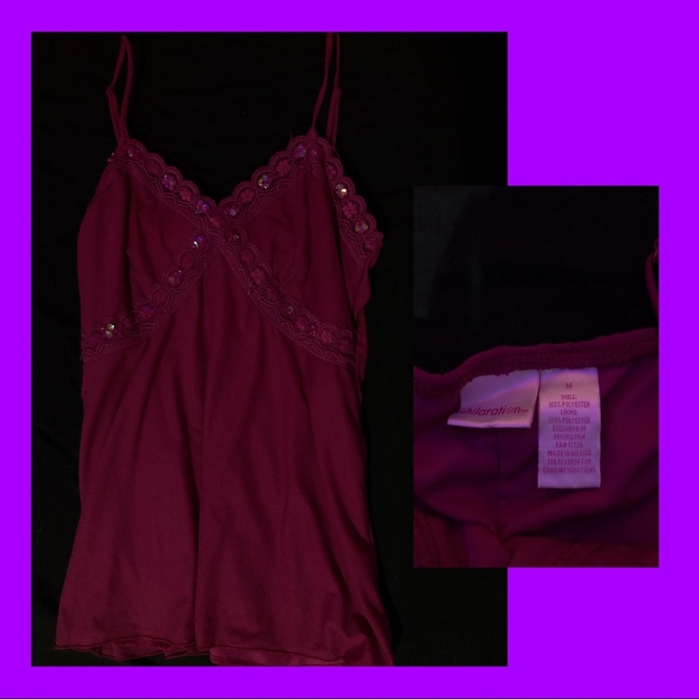 fuchsia n girly tank